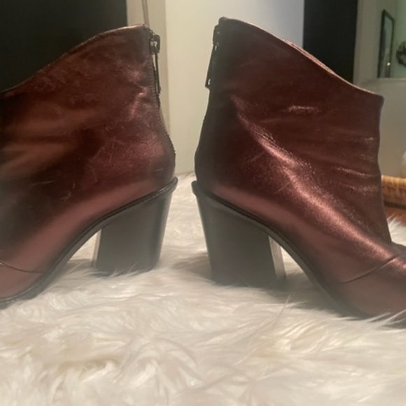Diesel Metallic Brown/Copper Leather Ankle Boots – Women’s 39 - Picture 4 of 7